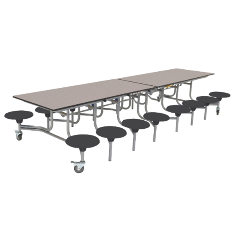 SpaceRight Sixteen Seat Rectangular Mobile Folding Dining Table